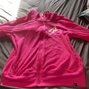 pink Nike see through workout jacket